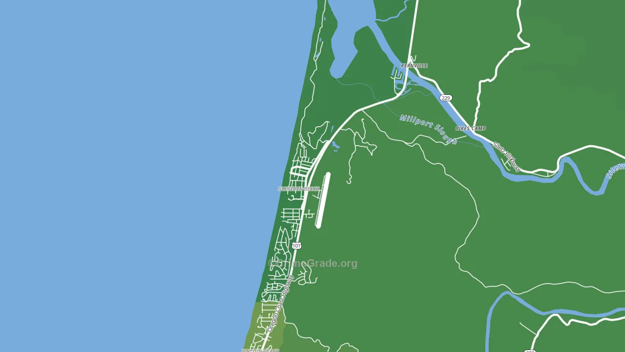 97388, OR Map of Drug-Related Crime Rates