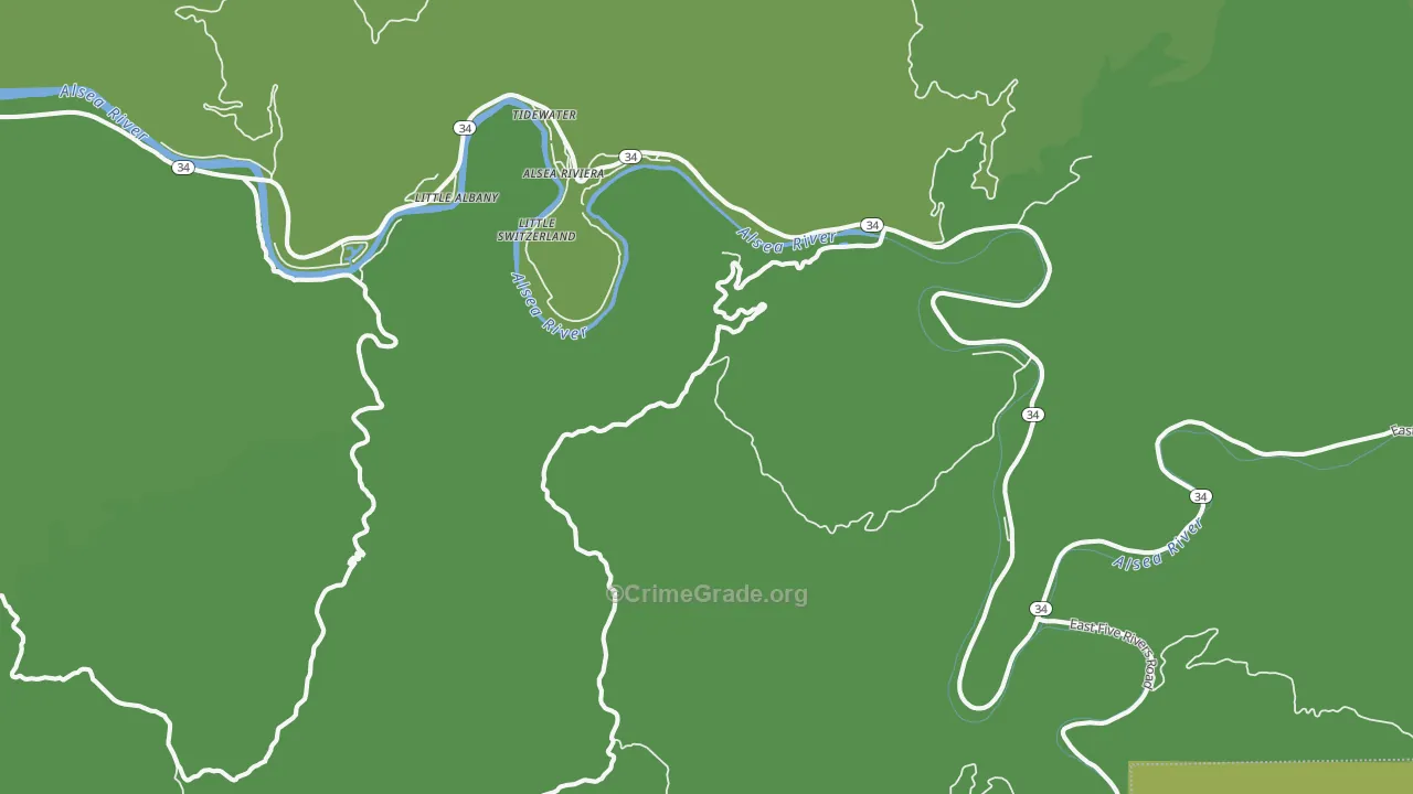 97390, OR Map of Drug-Related Crime Rates
