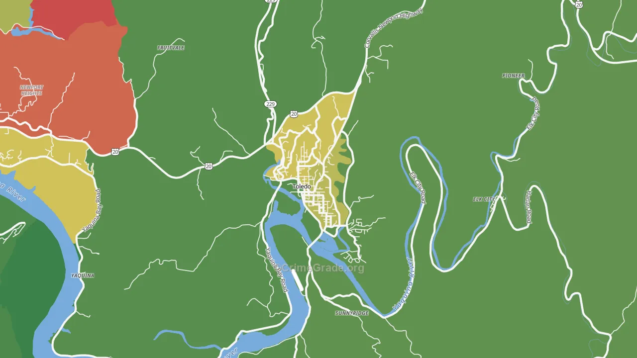 97391, OR Map of Drug-Related Crime Rates
