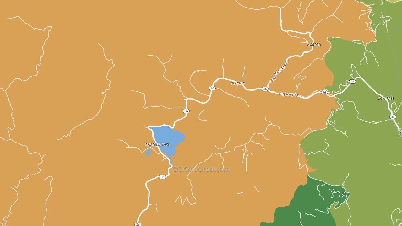97412, OR Map of Drug-Related Crime Rates