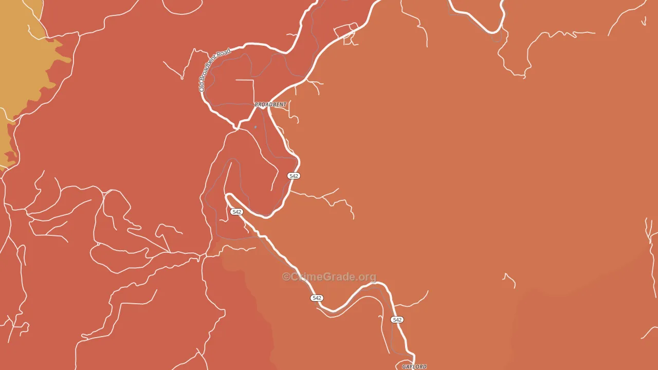 97414, OR Map of Drug-Related Crime Rates