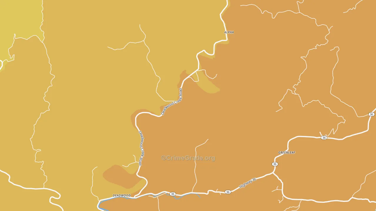 97430, OR Map of Drug-Related Crime Rates