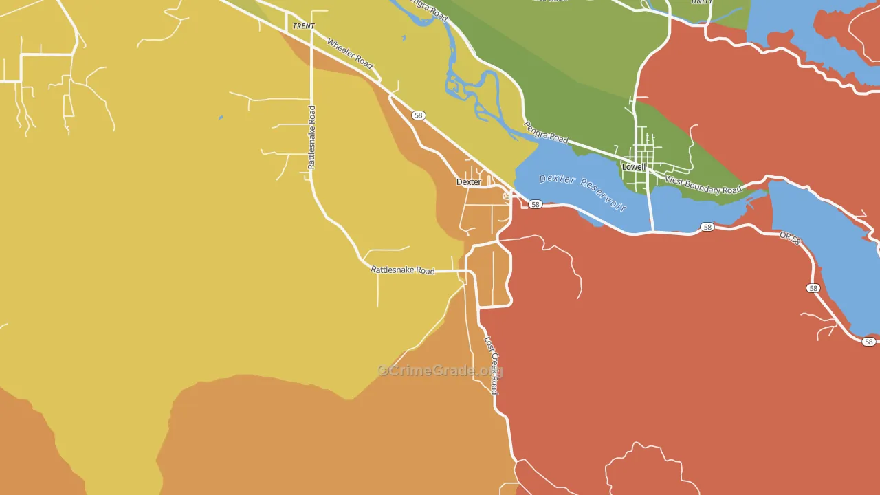 97431, OR Map of Drug-Related Crime Rates