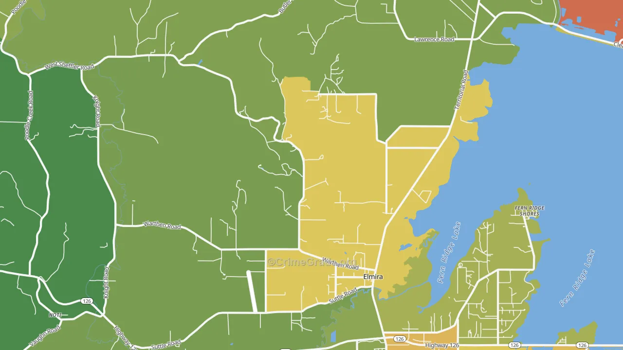 97437, OR Map of Drug-Related Crime Rates