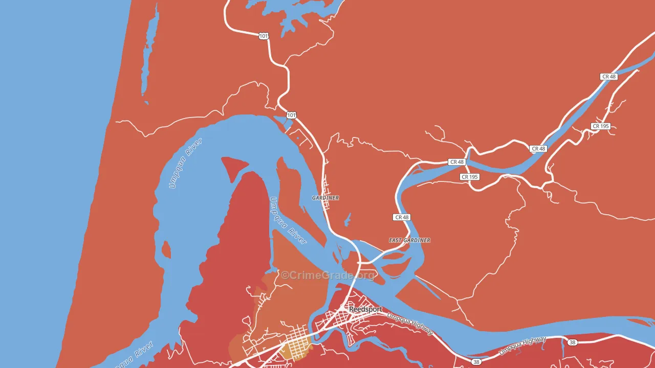 97441, OR Map of Drug-Related Crime Rates