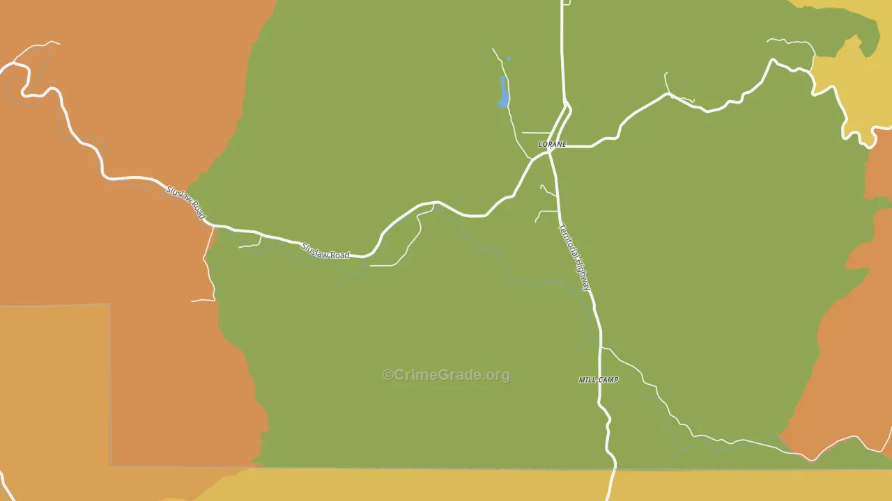 97451, OR Map of Drug-Related Crime Rates