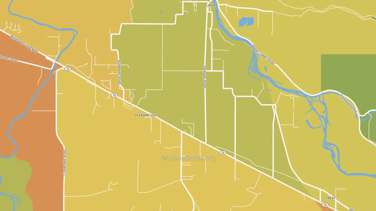 97455, OR Map of Drug-Related Crime Rates