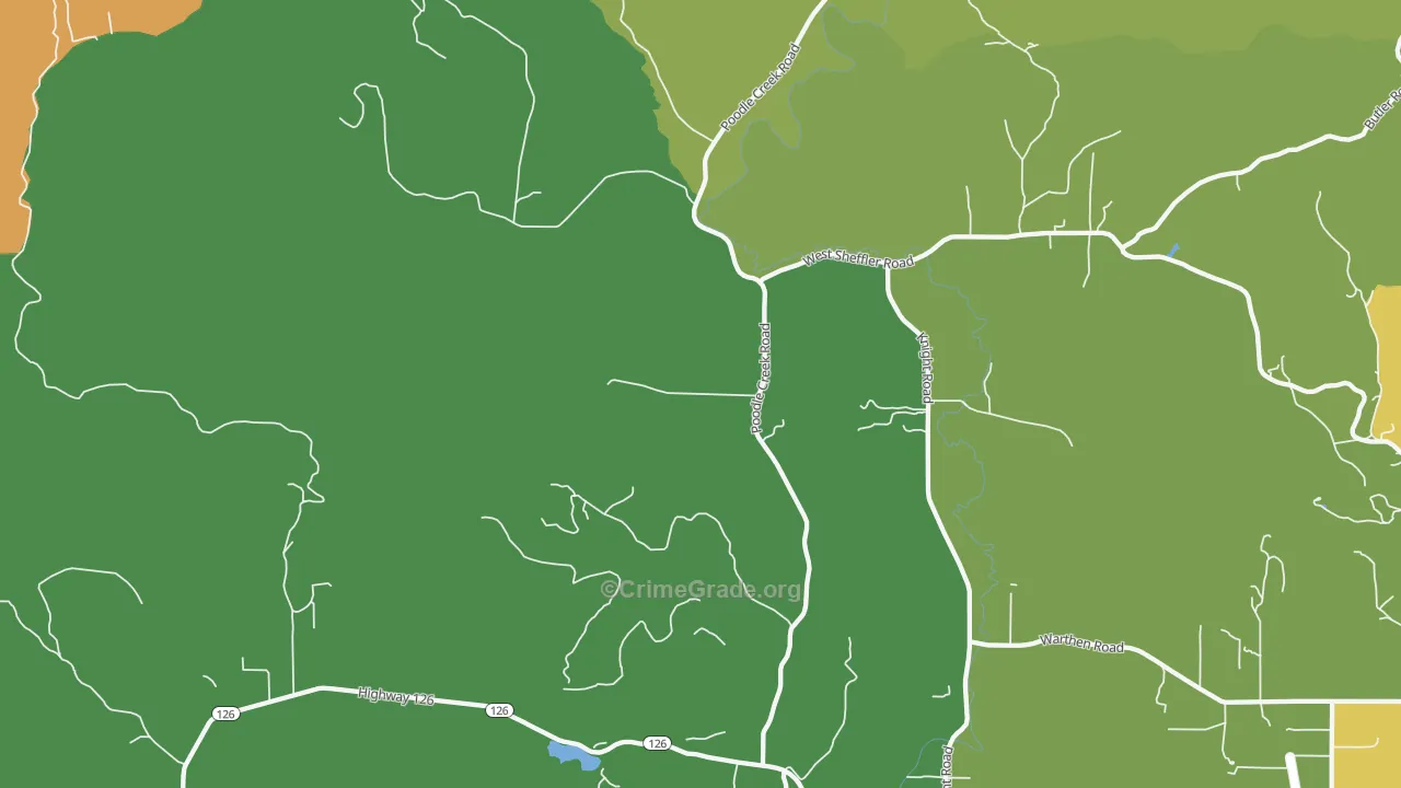 97461, OR Map of Drug-Related Crime Rates