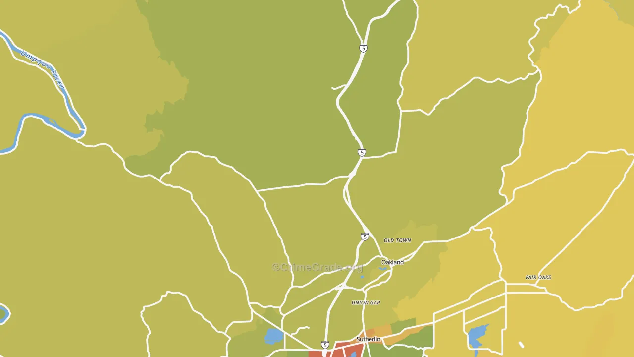 97462, OR Map of Drug-Related Crime Rates