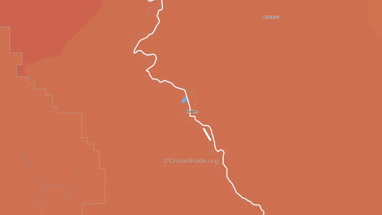 97466, OR Map of Drug-Related Crime Rates