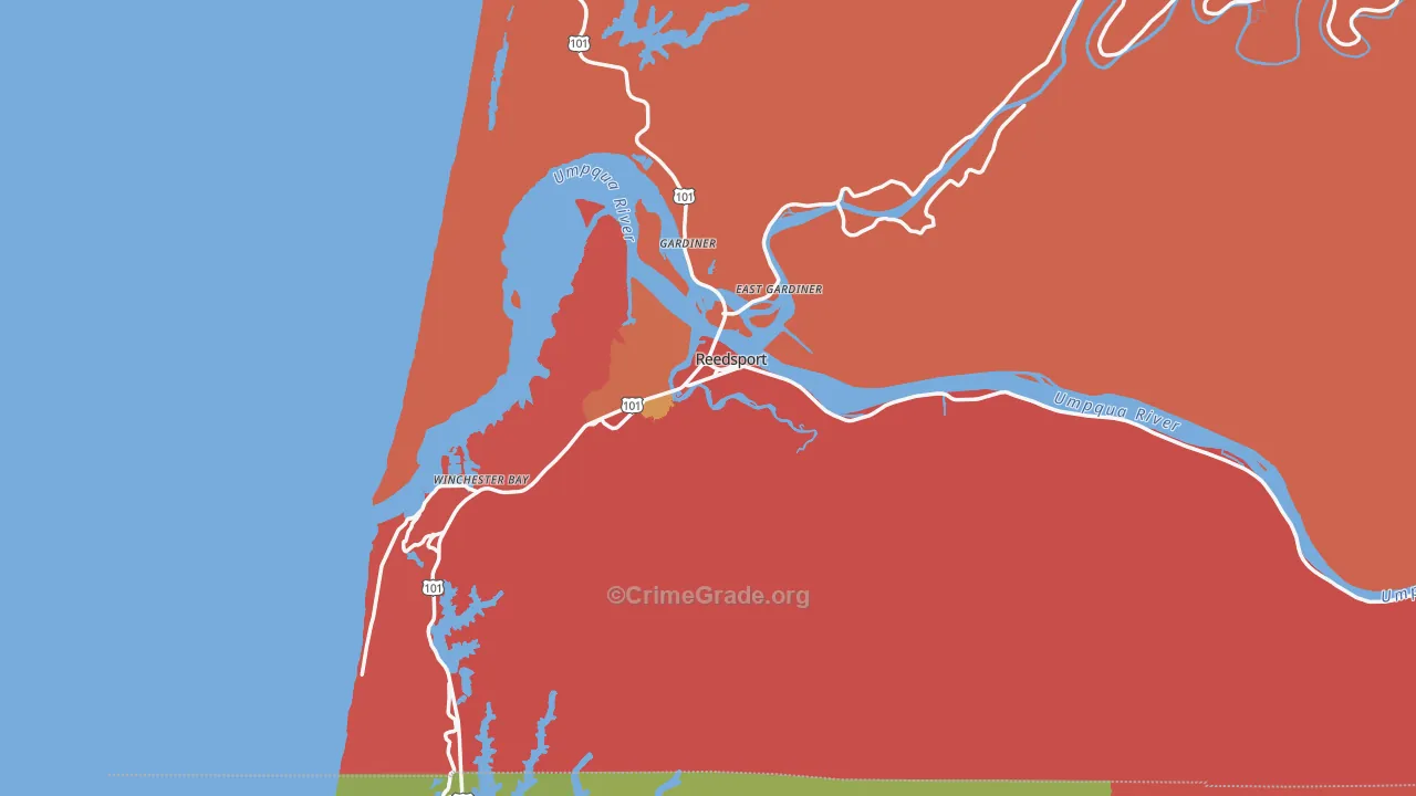 97467, OR Map of Drug-Related Crime Rates