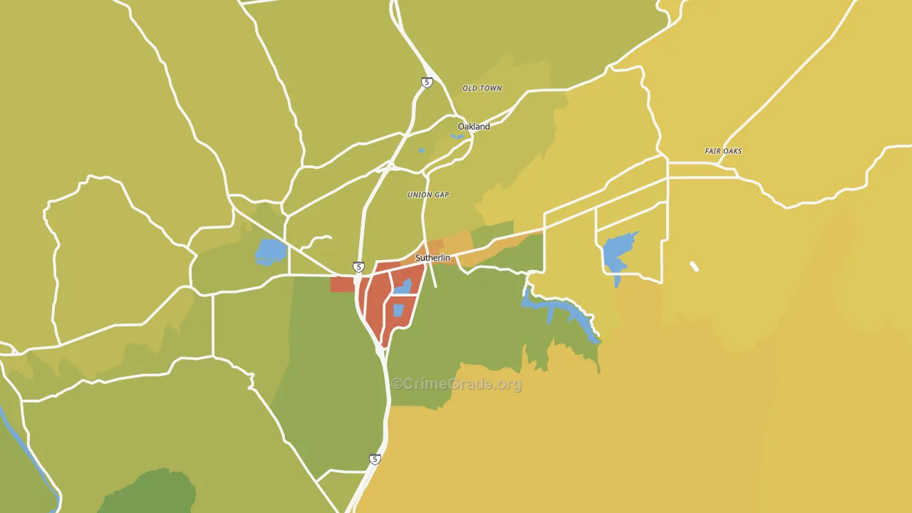 97479, OR Map of Drug-Related Crime Rates