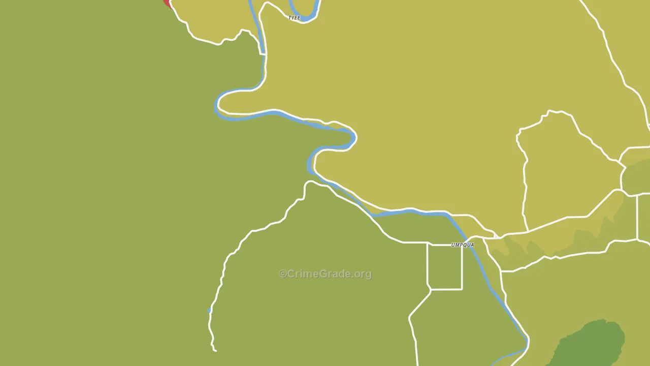 97486, OR Map of Drug-Related Crime Rates