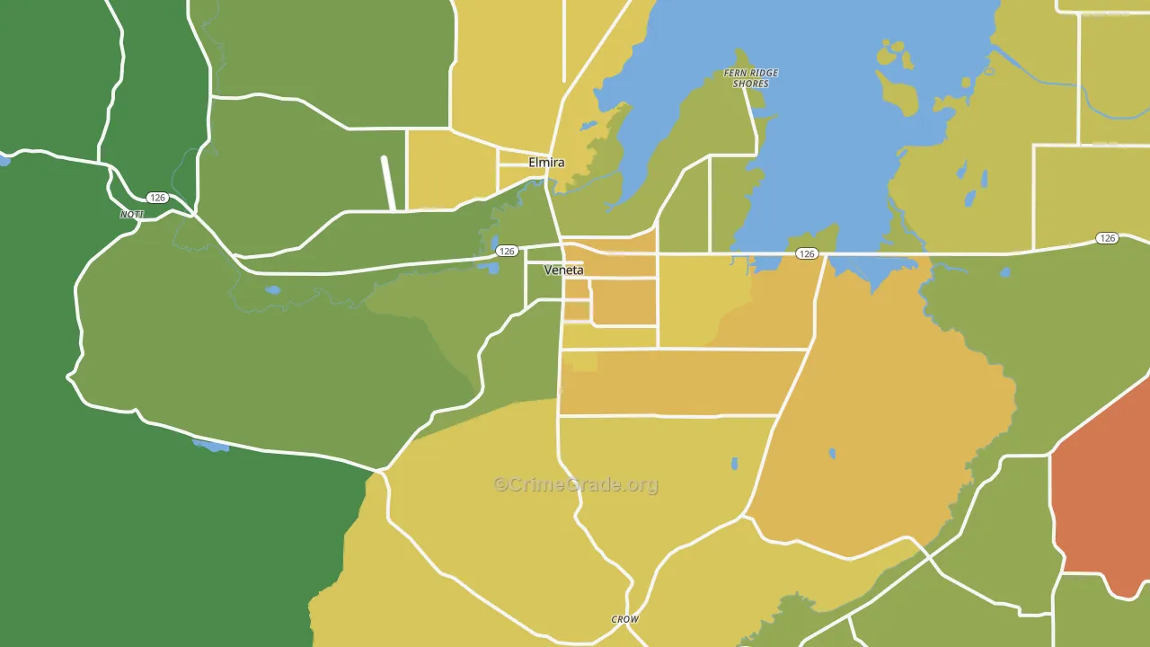 97487, OR Map of Drug-Related Crime Rates