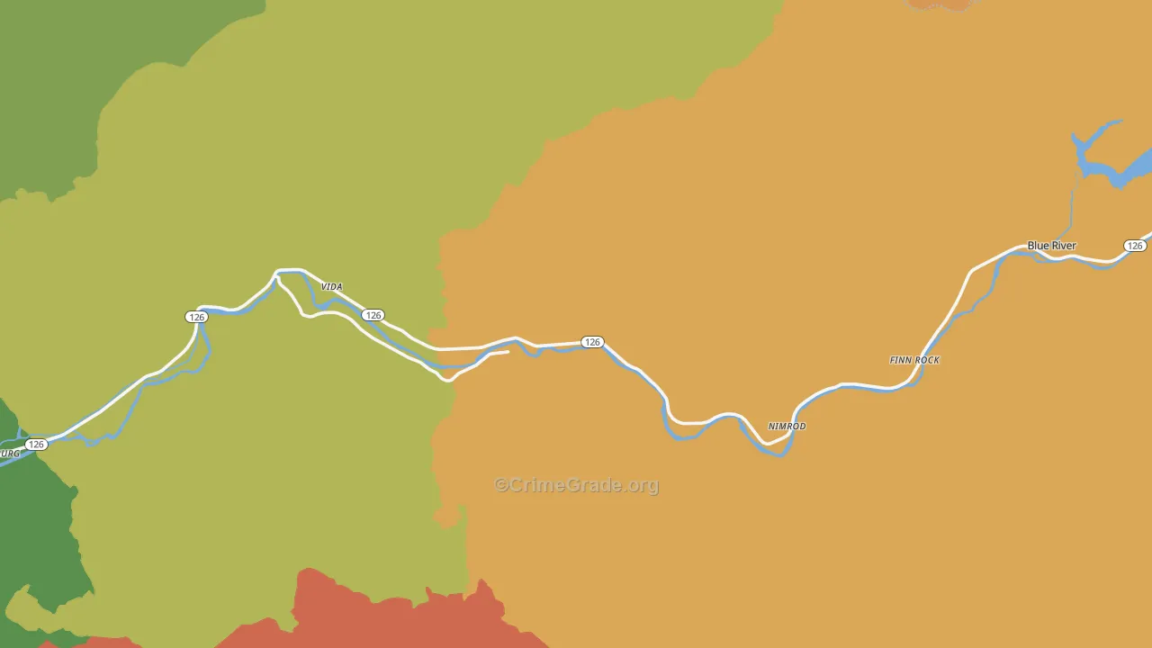 97488, OR Map of Drug-Related Crime Rates