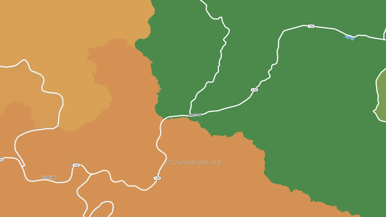 97490, OR Map of Drug-Related Crime Rates
