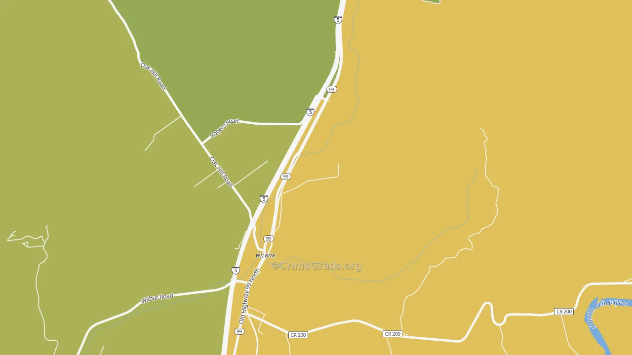 97494, OR Map of Drug-Related Crime Rates