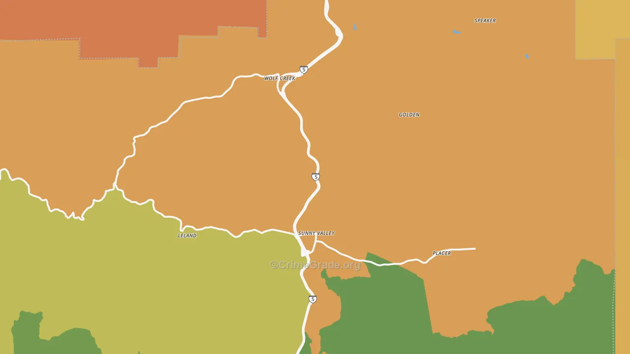 97497, OR Map of Drug-Related Crime Rates