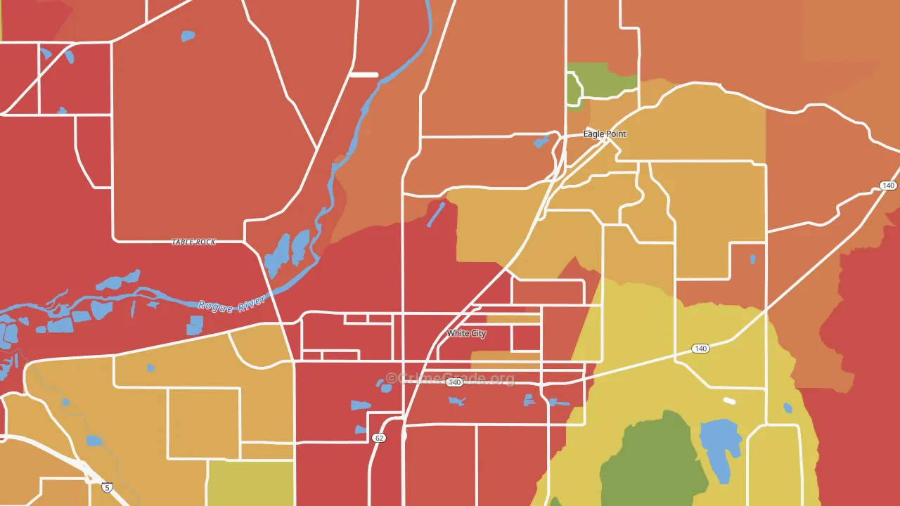 97503, OR Map of Drug-Related Crime Rates