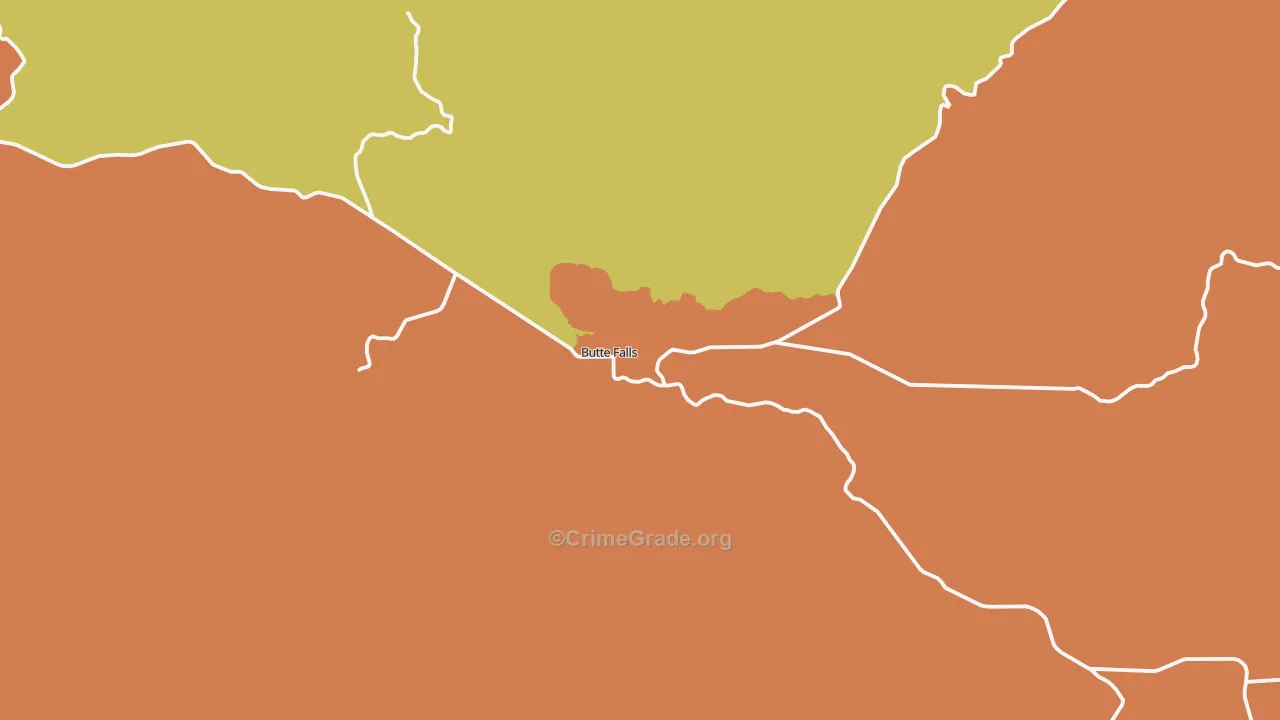 97522, OR Map of Drug-Related Crime Rates