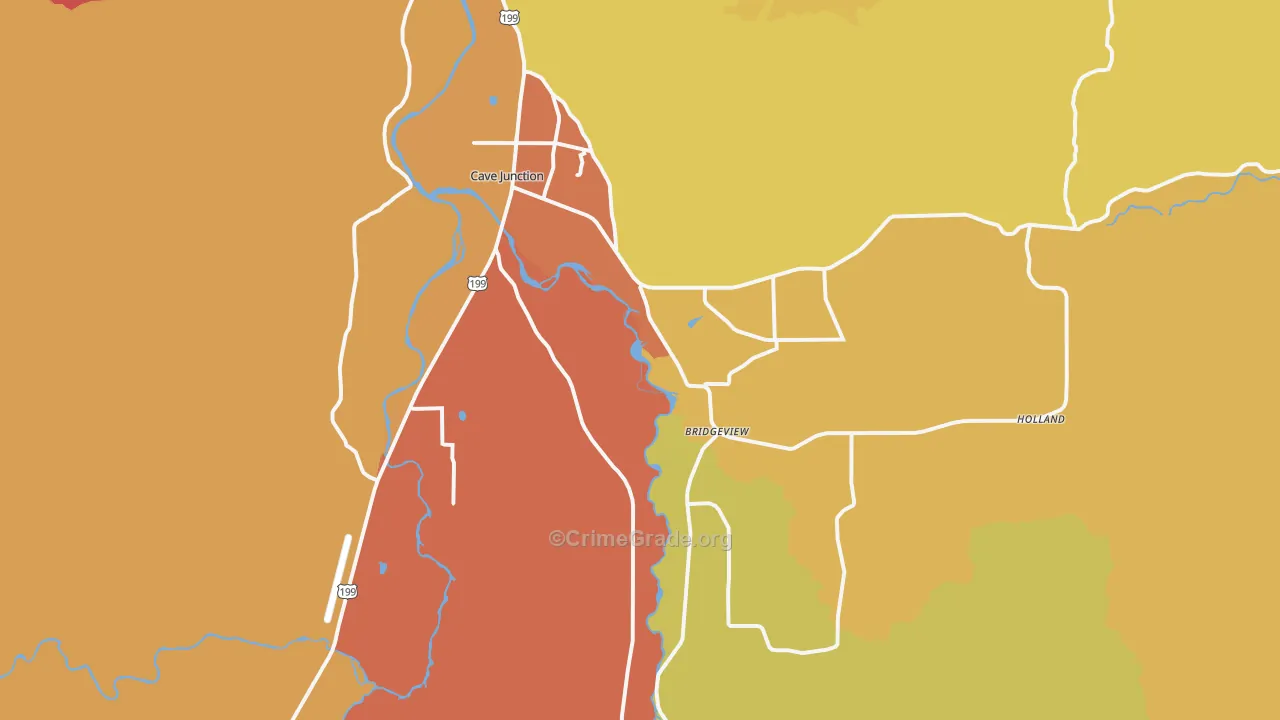 97523, OR Map of Drug-Related Crime Rates