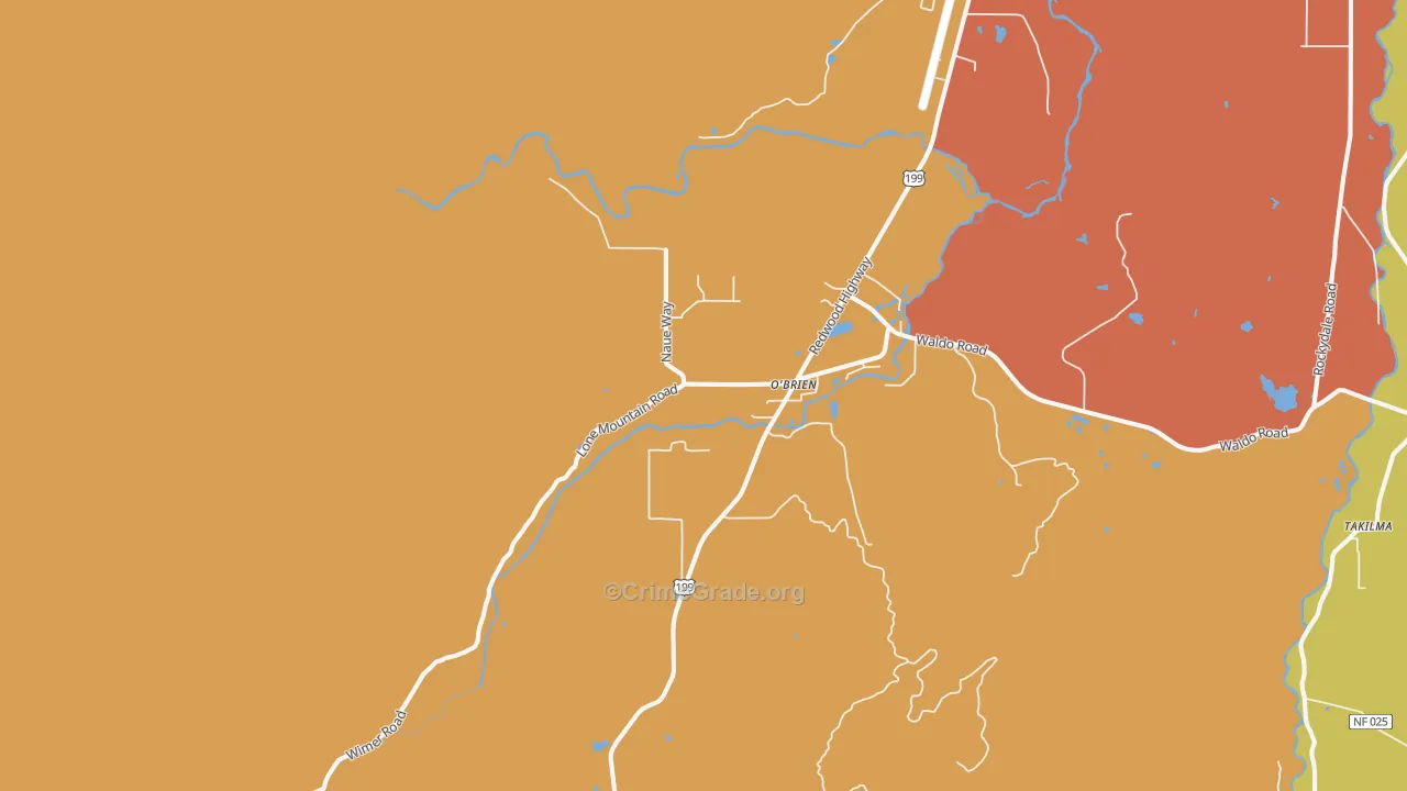 97534, OR Map of Drug-Related Crime Rates