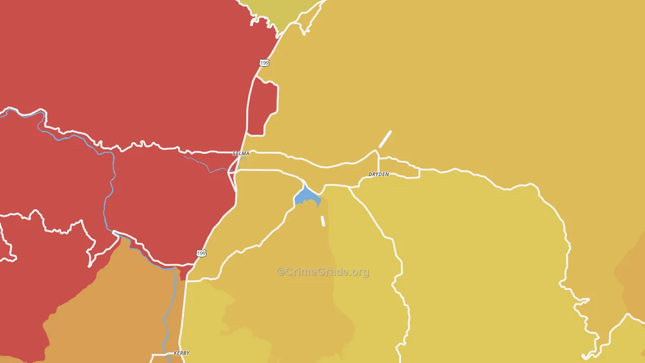 97538, OR Map of Drug-Related Crime Rates