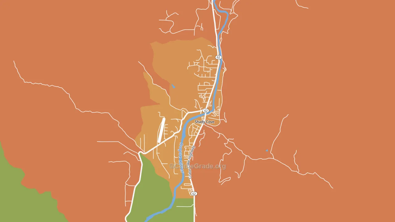 97539, OR Map of Drug-Related Crime Rates