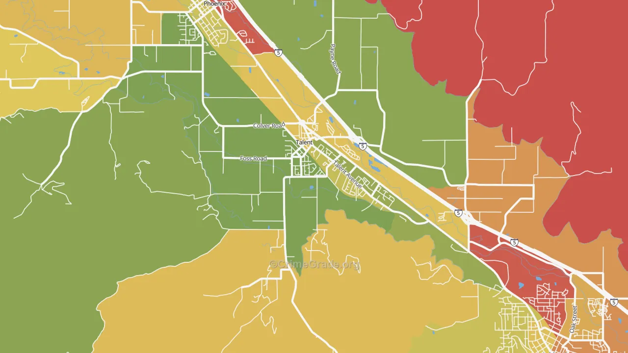 97540, OR Map of Drug-Related Crime Rates