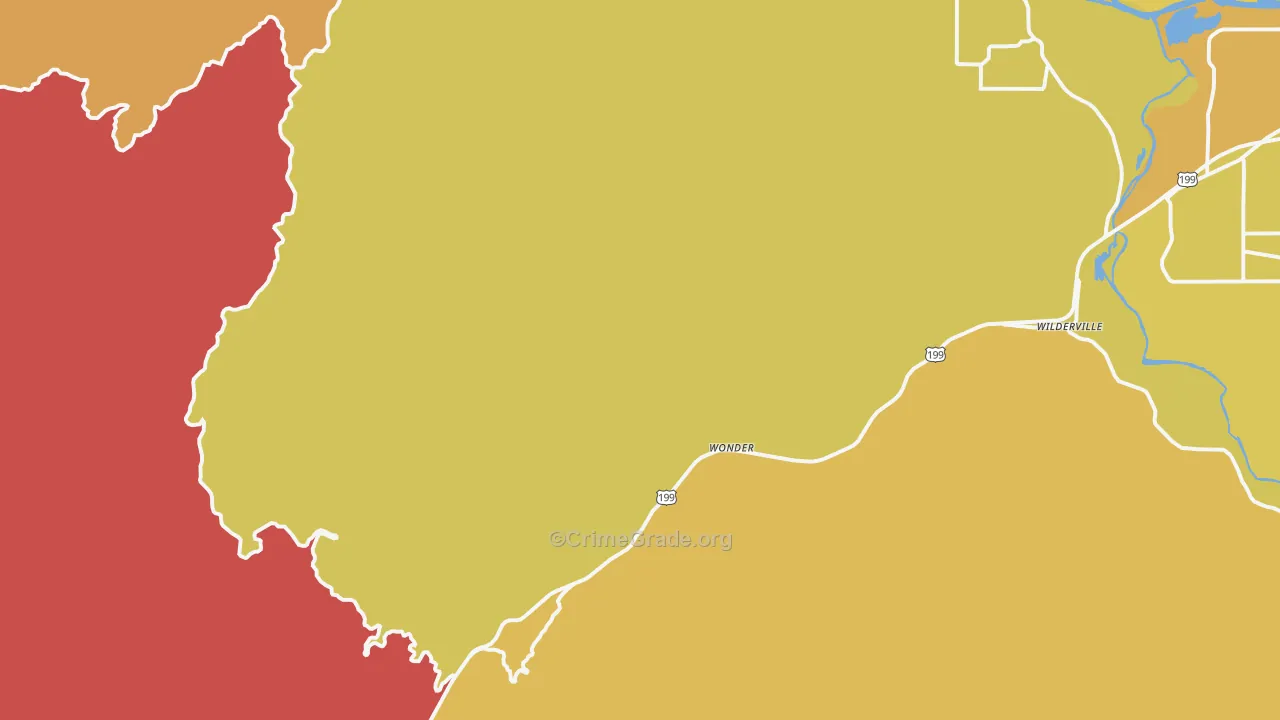 97543, OR Map of Drug-Related Crime Rates