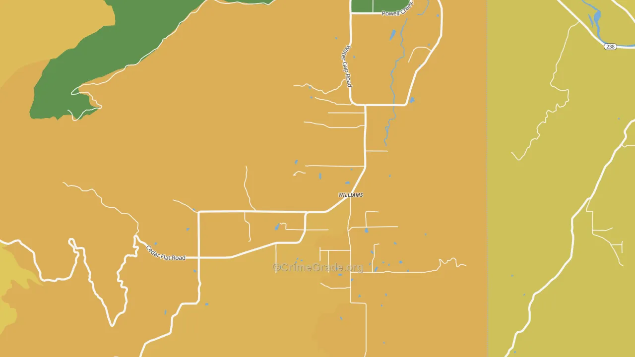 97544, OR Map of Drug-Related Crime Rates