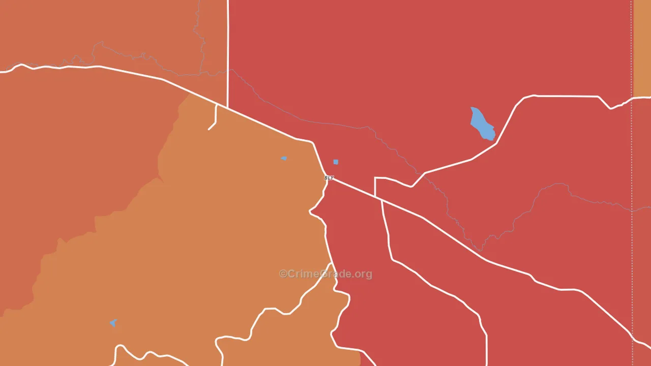 97622, OR Map of Drug-Related Crime Rates