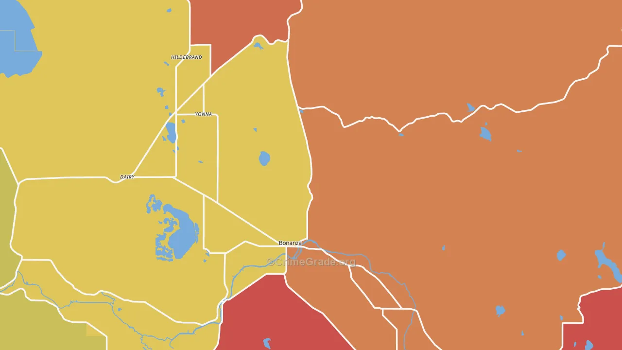 97623, OR Map of Drug-Related Crime Rates
