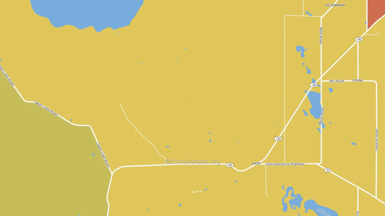 97625, OR Map of Drug-Related Crime Rates