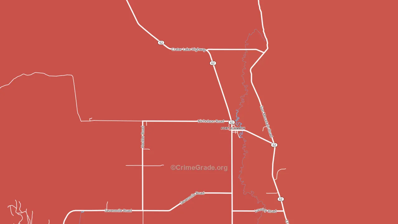97626, OR Map of Drug-Related Crime Rates