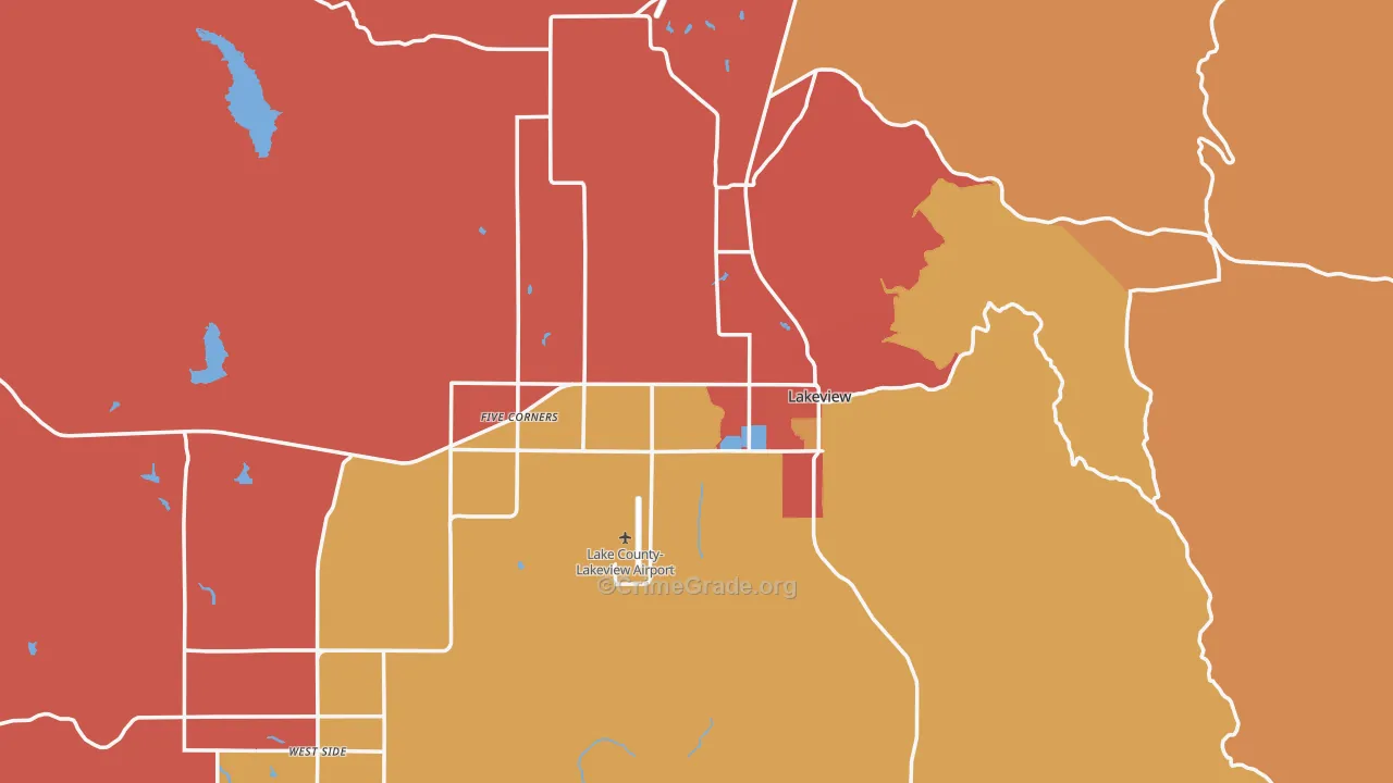 97630, OR Map of Drug-Related Crime Rates