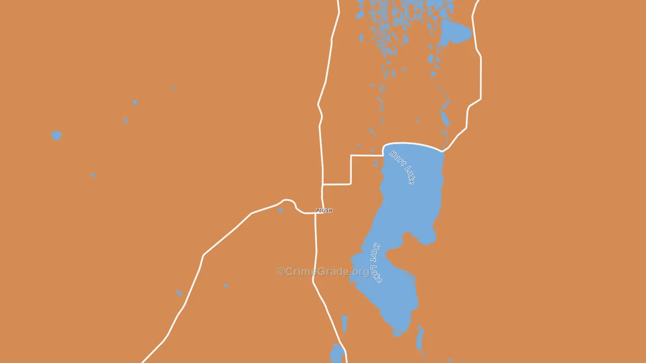 97637, OR Map of Drug-Related Crime Rates