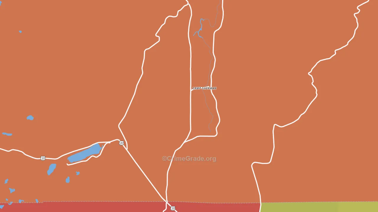 97730, OR Map of Drug-Related Crime Rates