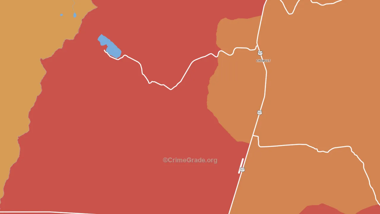 97731, OR Map of Drug-Related Crime Rates