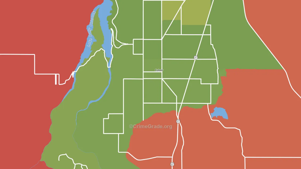 97734, OR Map of Drug-Related Crime Rates