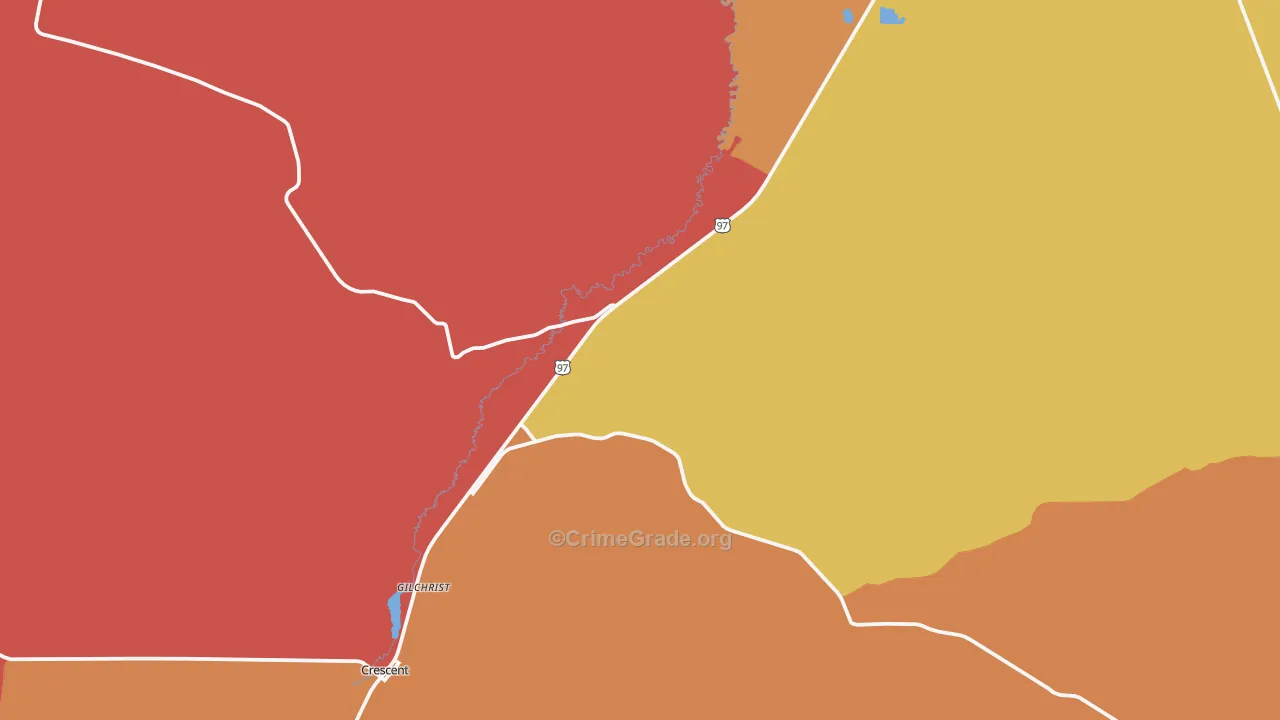 97737, OR Map of Drug-Related Crime Rates