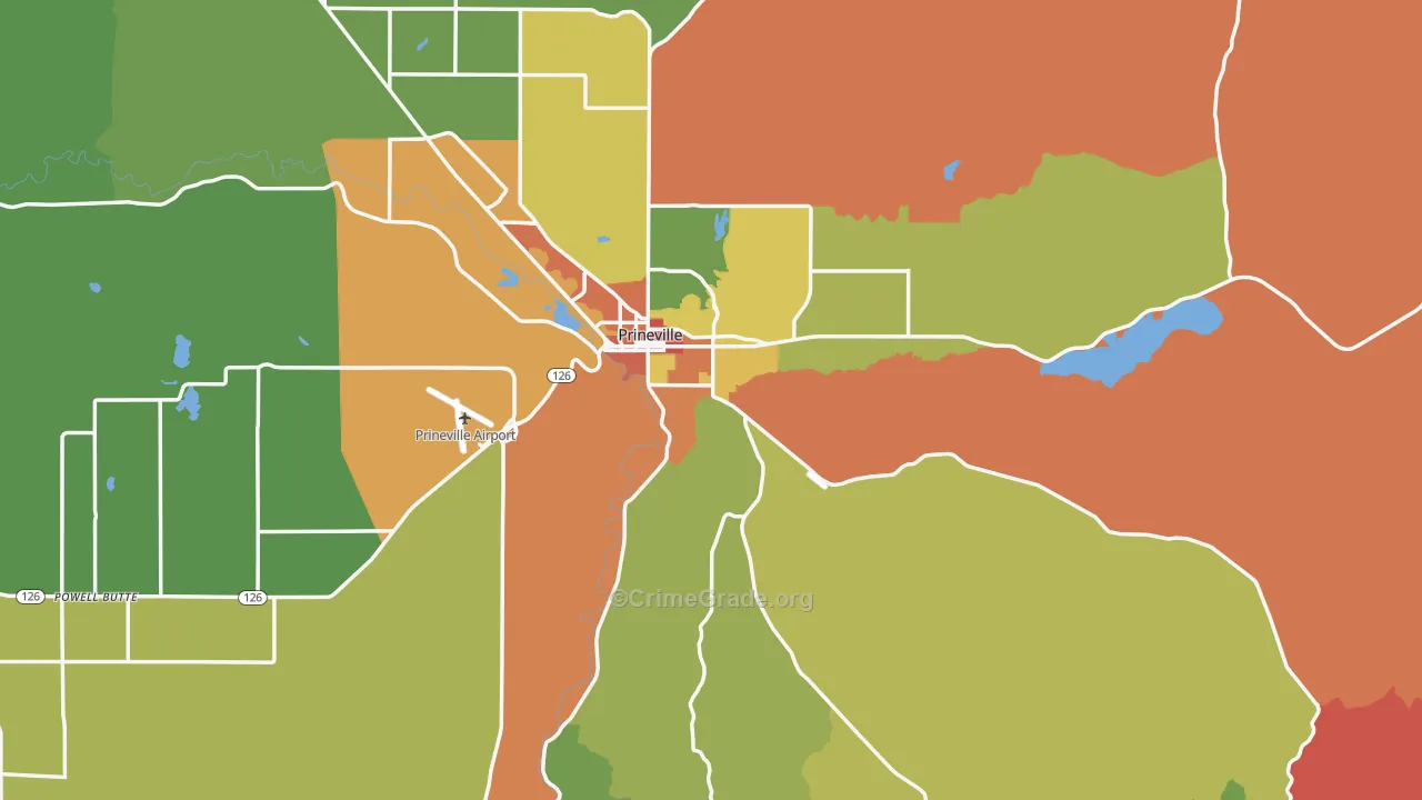 97754, OR Map of Drug-Related Crime Rates