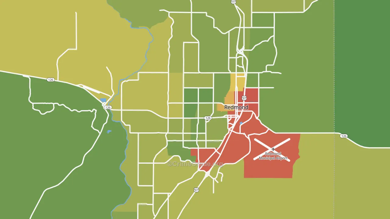 97756, OR Map of Drug-Related Crime Rates
