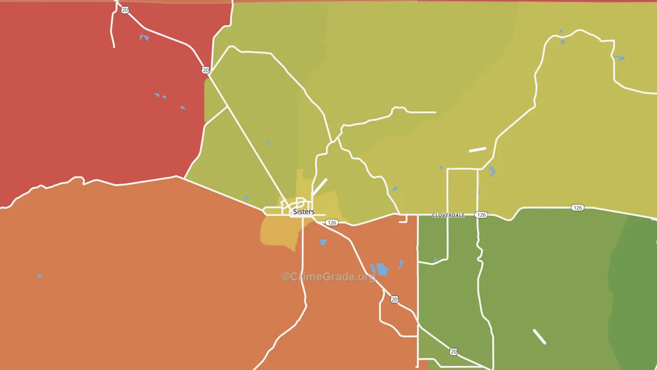 97759, OR Map of Drug-Related Crime Rates