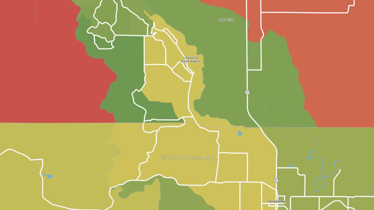 97760, OR Map of Drug-Related Crime Rates