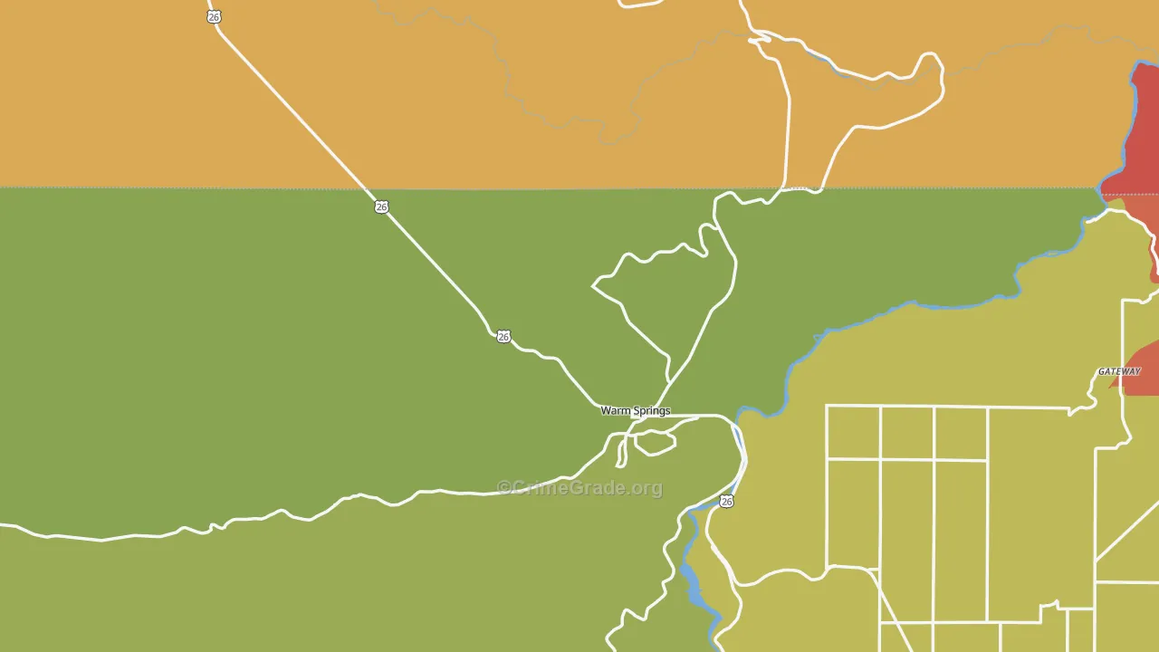 97761, OR Map of Drug-Related Crime Rates