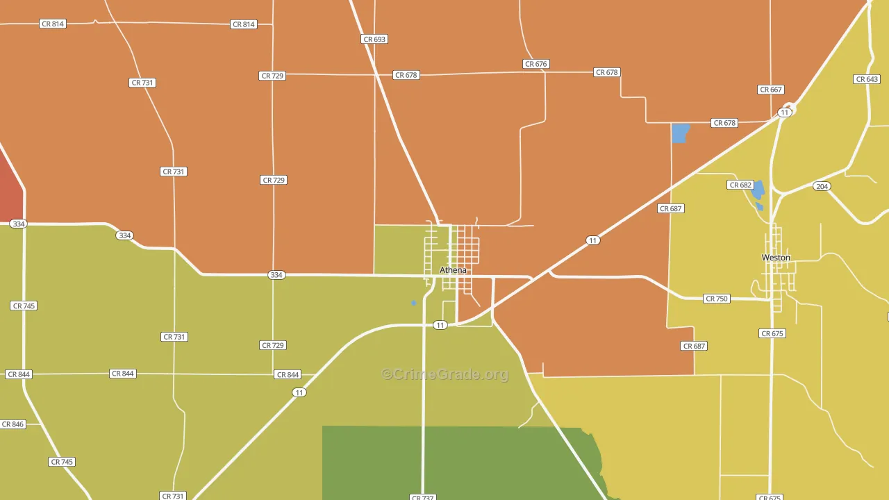 97813, OR Map of Drug-Related Crime Rates