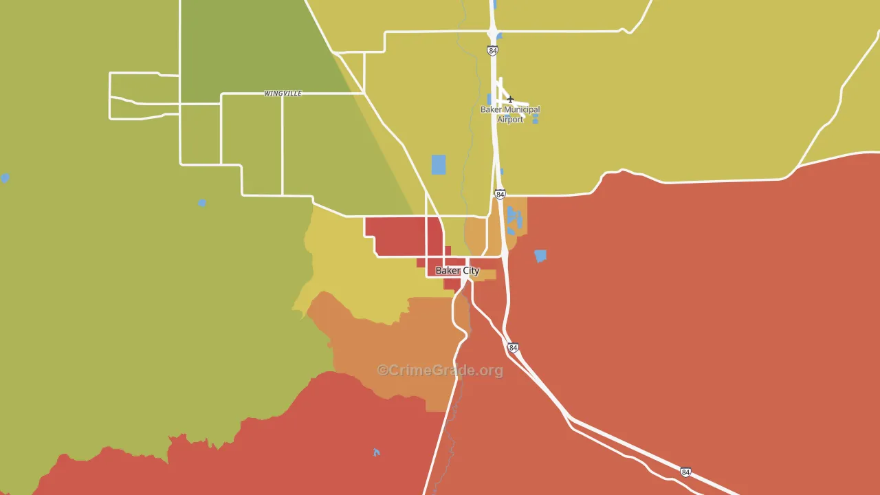 97814, OR Map of Drug-Related Crime Rates