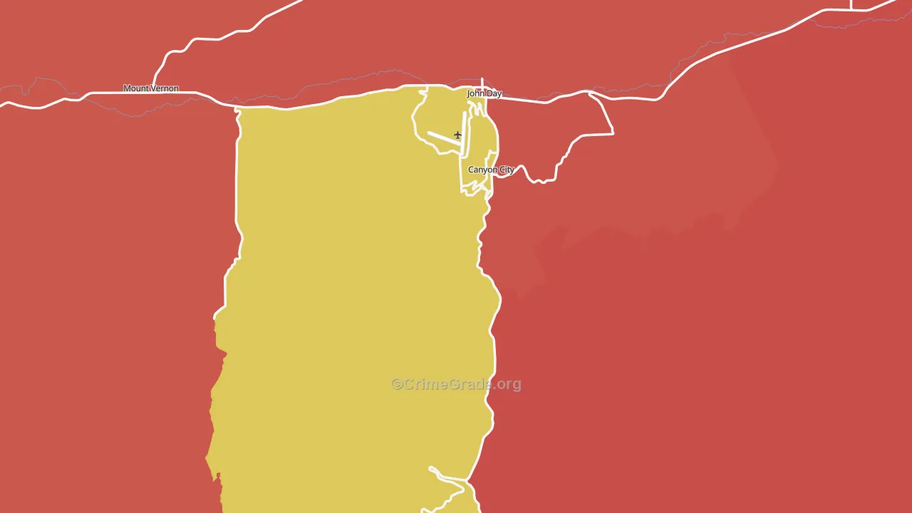 97820, OR Map of Drug-Related Crime Rates