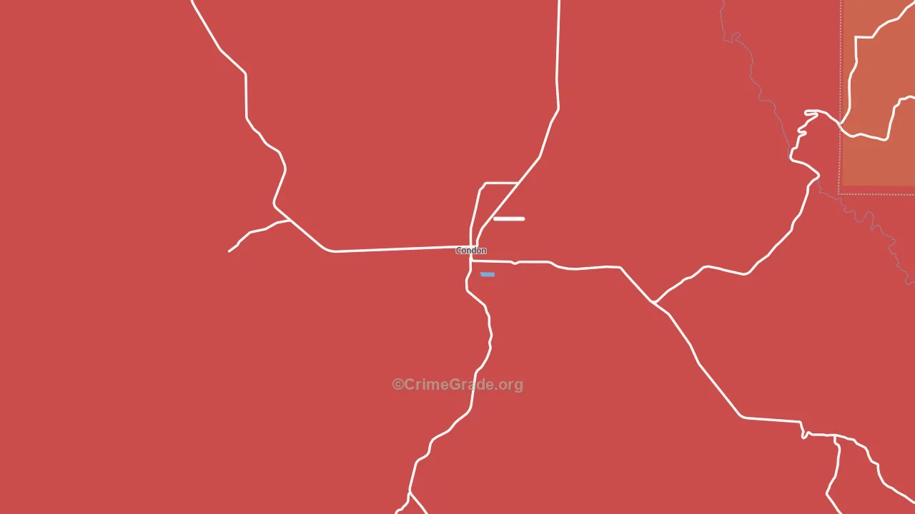 97823, OR Map of Drug-Related Crime Rates